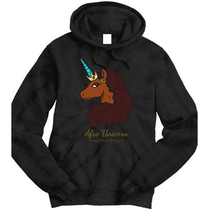 Afro Unicorn Large Portrait V2 Tie Dye Hoodie