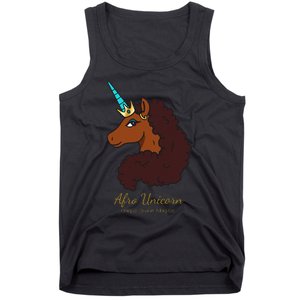 Afro Unicorn Large Portrait V2 Tank Top