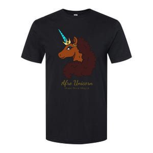 Afro Unicorn Large Portrait V2 Softstyle CVC T-Shirt