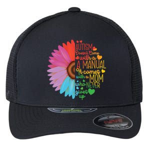 Autism Ual Mom Mother Mama Flower Rainbow Funny Gift Flexfit Unipanel Trucker Cap