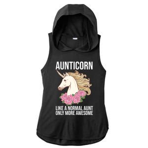 Auntie Unicorn Meaningful Gift Aunticorn Auntie Family Matching Gift Ladies PosiCharge Tri-Blend Wicking Draft Hoodie Tank