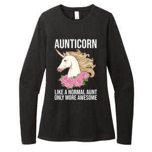 Auntie Unicorn Meaningful Gift Aunticorn Auntie Family Matching Gift Womens CVC Long Sleeve Shirt