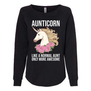 Auntie Unicorn Meaningful Gift Aunticorn Auntie Family Matching Gift Womens California Wash Sweatshirt