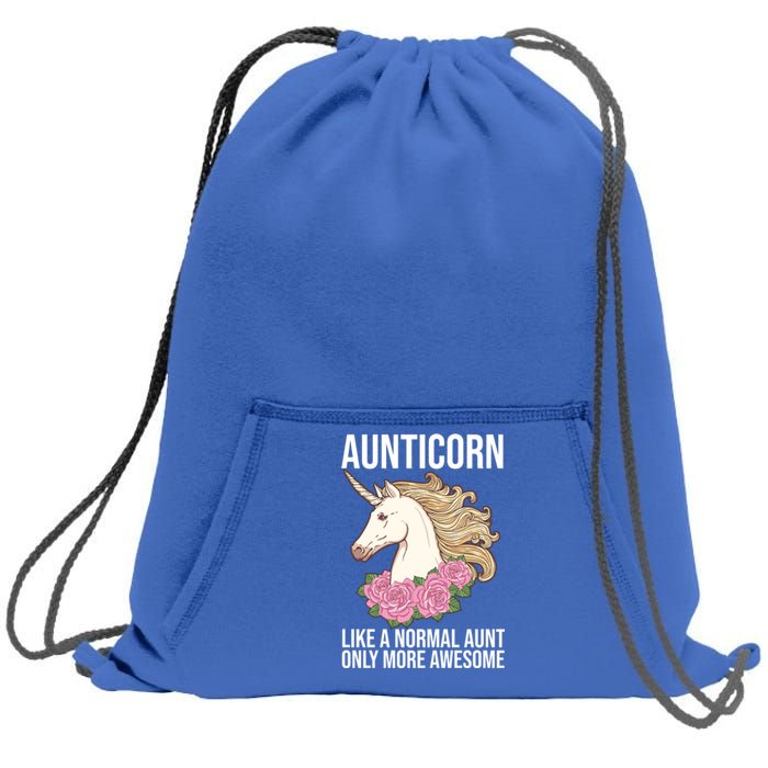 Auntie Unicorn Meaningful Gift Aunticorn Auntie Family Matching Gift Sweatshirt Cinch Pack Bag