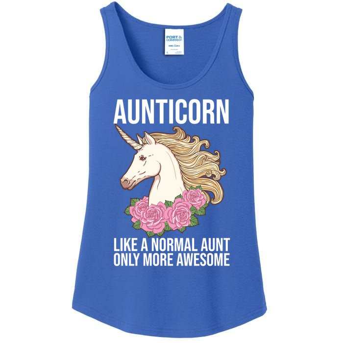 Auntie Unicorn Meaningful Gift Aunticorn Auntie Family Matching Gift Ladies Essential Tank