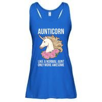 Auntie Unicorn Meaningful Gift Aunticorn Auntie Family Matching Gift Ladies Essential Flowy Tank