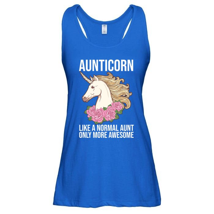 Auntie Unicorn Meaningful Gift Aunticorn Auntie Family Matching Gift Ladies Essential Flowy Tank