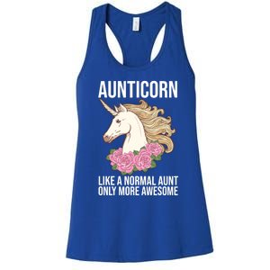 Auntie Unicorn Meaningful Gift Aunticorn Auntie Family Matching Gift Women's Racerback Tank