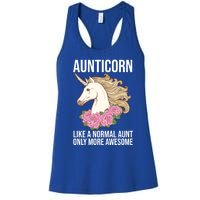 Auntie Unicorn Meaningful Gift Aunticorn Auntie Family Matching Gift Women's Racerback Tank