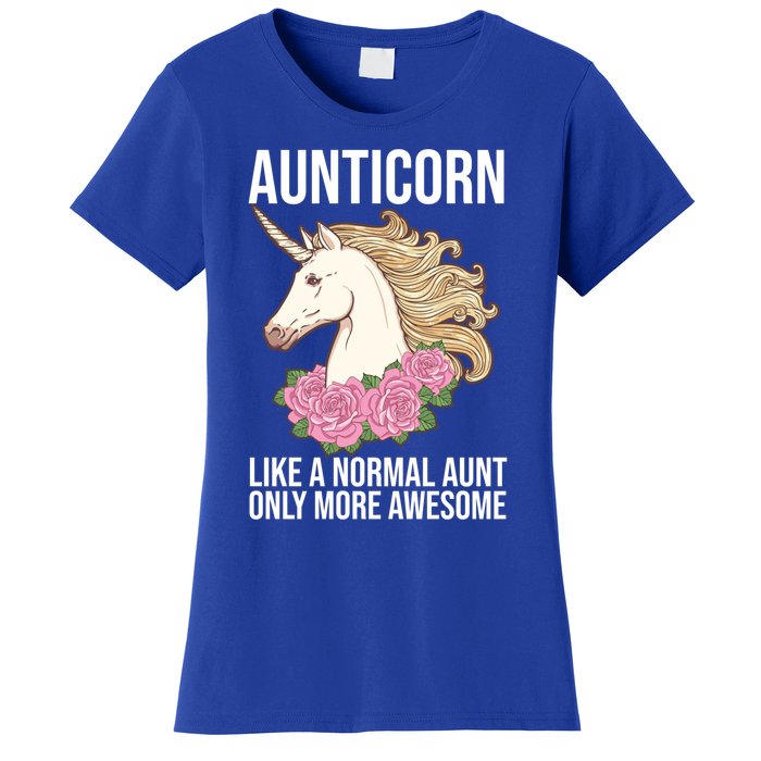 Auntie Unicorn Meaningful Gift Aunticorn Auntie Family Matching Gift Women's T-Shirt