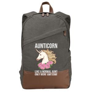 Auntie Unicorn Meaningful Gift Aunticorn Auntie Family Matching Gift Cotton Canvas Backpack