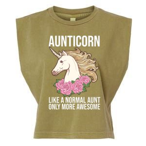 Auntie Unicorn Meaningful Gift Aunticorn Auntie Family Matching Gift Garment-Dyed Women's Muscle Tee