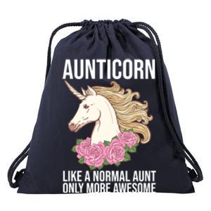 Auntie Unicorn Meaningful Gift Aunticorn Auntie Family Matching Gift Drawstring Bag