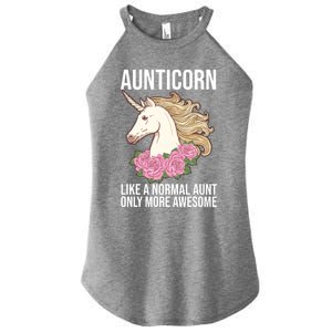 Auntie Unicorn Meaningful Gift Aunticorn Auntie Family Matching Gift Women's Perfect Tri Rocker Tank