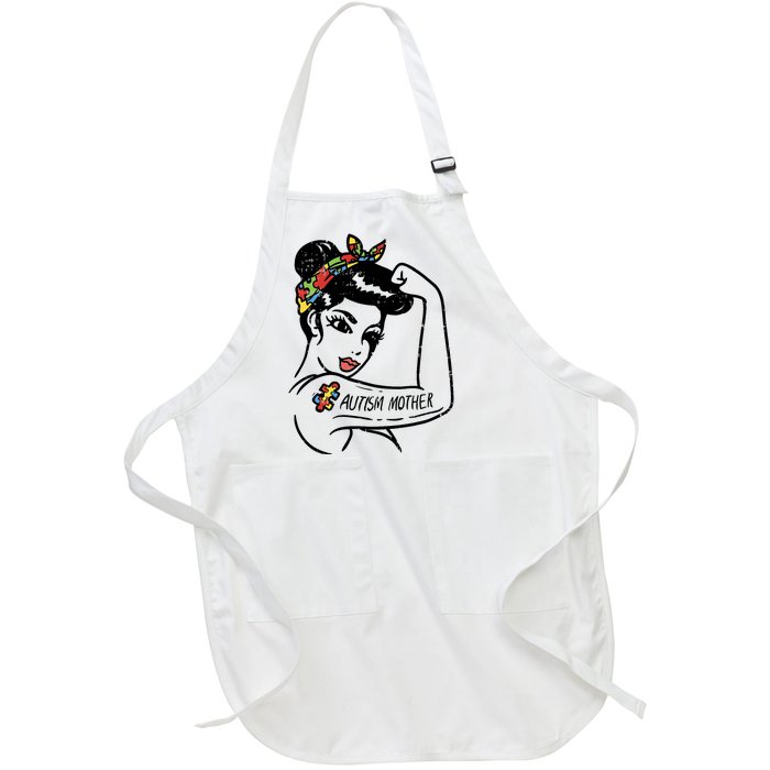 Autism Unbreakable Mother Mom Autistic Awareness Women Full-Length Apron With Pockets