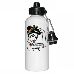 Autism Unbreakable Mother Mom Autistic Awareness Women Aluminum Water Bottle