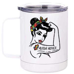 Autism Unbreakable Mother Mom Autistic Awareness Women 12 oz Stainless Steel Tumbler Cup