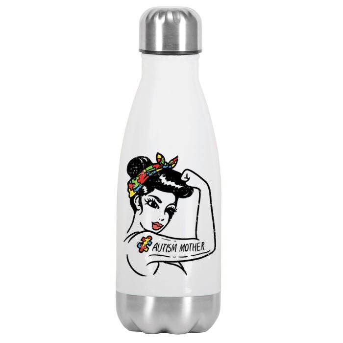 Autism Unbreakable Mother Mom Autistic Awareness Women Stainless Steel Insulated Water Bottle