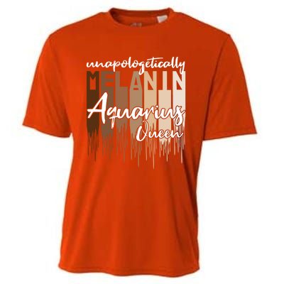 Aquarius Unapologetically Melanin Queen For Black Funny Gift Cooling Performance Crew T-Shirt