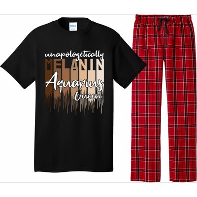 Aquarius Unapologetically Melanin Queen For Black Funny Gift Pajama Set