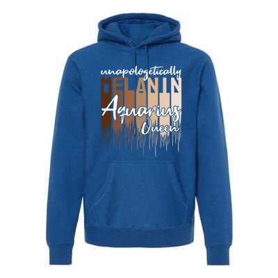 Aquarius Unapologetically Melanin Queen For Black Funny Gift Premium Hoodie