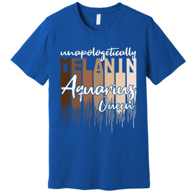 Aquarius Unapologetically Melanin Queen For Black Funny Gift Premium T-Shirt