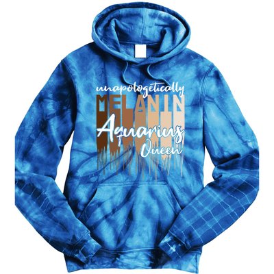 Aquarius Unapologetically Melanin Queen For Black Funny Gift Tie Dye Hoodie