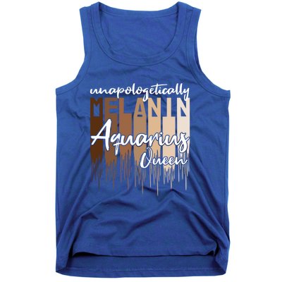 Aquarius Unapologetically Melanin Queen For Black Funny Gift Tank Top