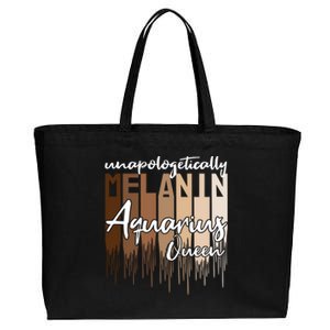 Aquarius Unapologetically Melanin Queen For Black Funny Gift Cotton Canvas Jumbo Tote