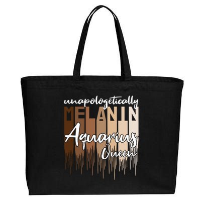 Aquarius Unapologetically Melanin Queen For Black Funny Gift Cotton Canvas Jumbo Tote