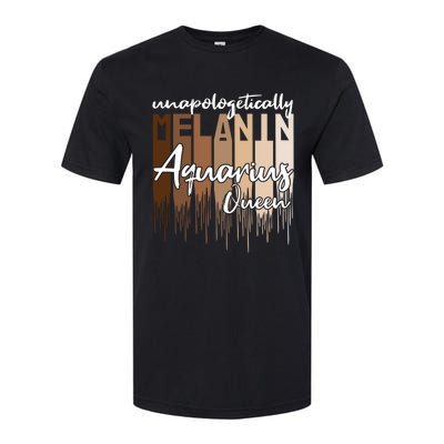 Aquarius Unapologetically Melanin Queen For Black Funny Gift Softstyle CVC T-Shirt