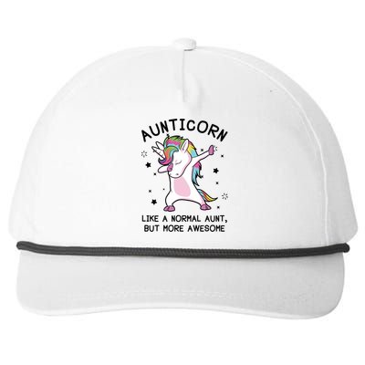 Aunt Unicorn Meaningful Gift Aunticorn Awesome Unicorn Aunt Gift Snapback Five-Panel Rope Hat