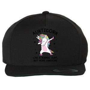 Aunt Unicorn Meaningful Gift Aunticorn Awesome Unicorn Aunt Gift Wool Snapback Cap