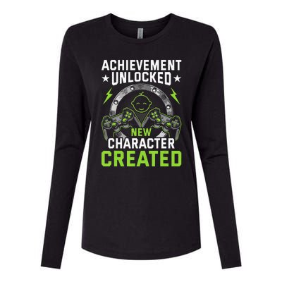 Achievement Unlocked New Character Created Video Gamer Womens Cotton Relaxed Long Sleeve T-Shirt