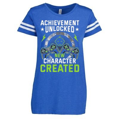 Achievement Unlocked New Character Created Video Gamer Enza Ladies Jersey Football T-Shirt