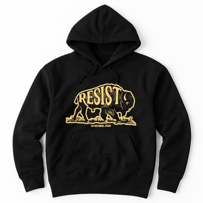 Alt Us National Park Resist Service Bison Buffalo Vintage Hoodie