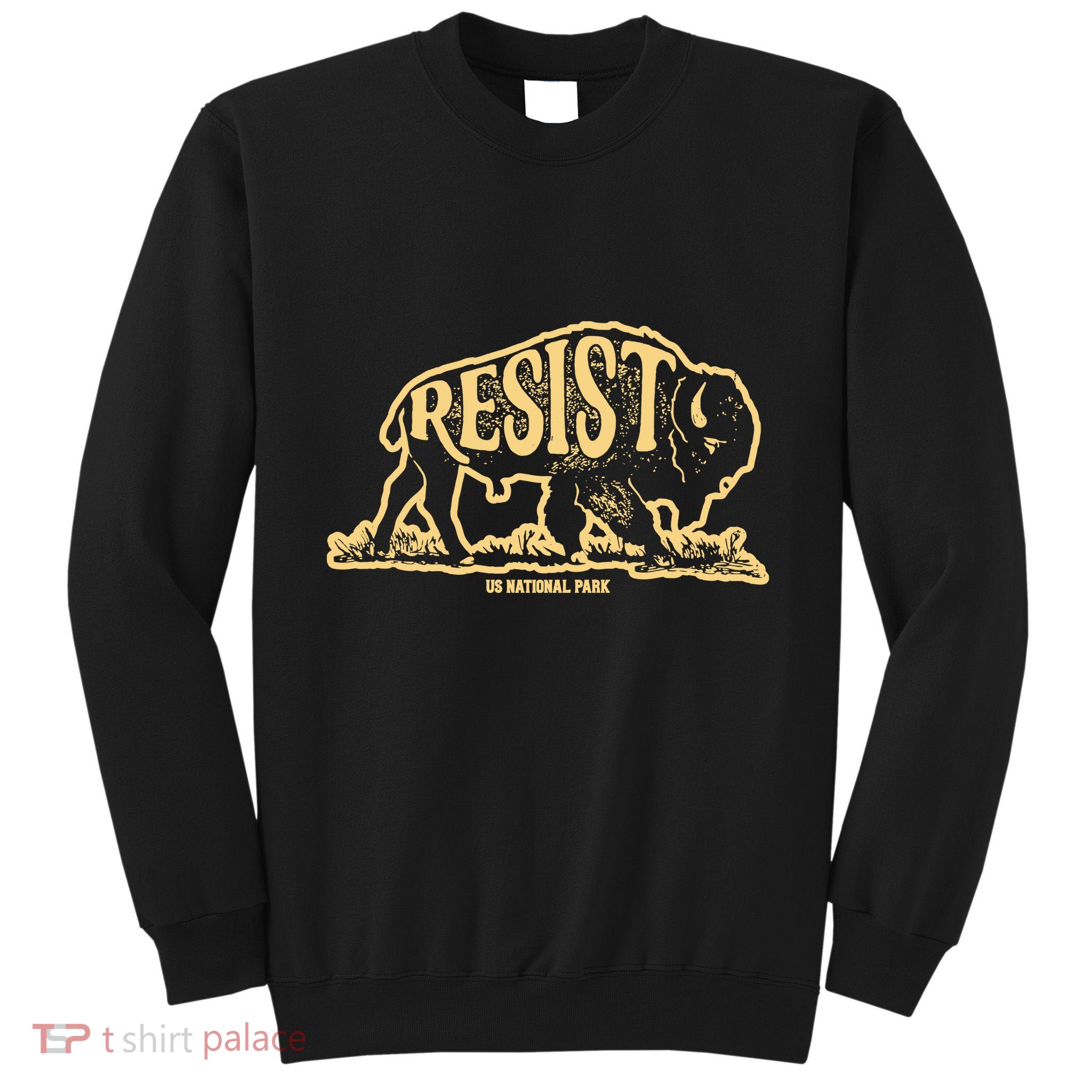 Alt Us National Park Resist Service Bison Buffalo Vintage Tall Sweatshirt