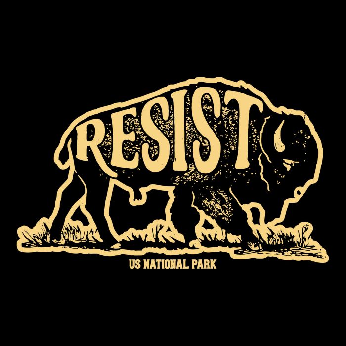 Alt Us National Park Resist Service Bison Buffalo Vintage Womens Tank Top