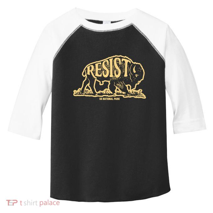 Alt Us National Park Resist Service Bison Buffalo Vintage Toddler Fine Jersey T-Shirt
