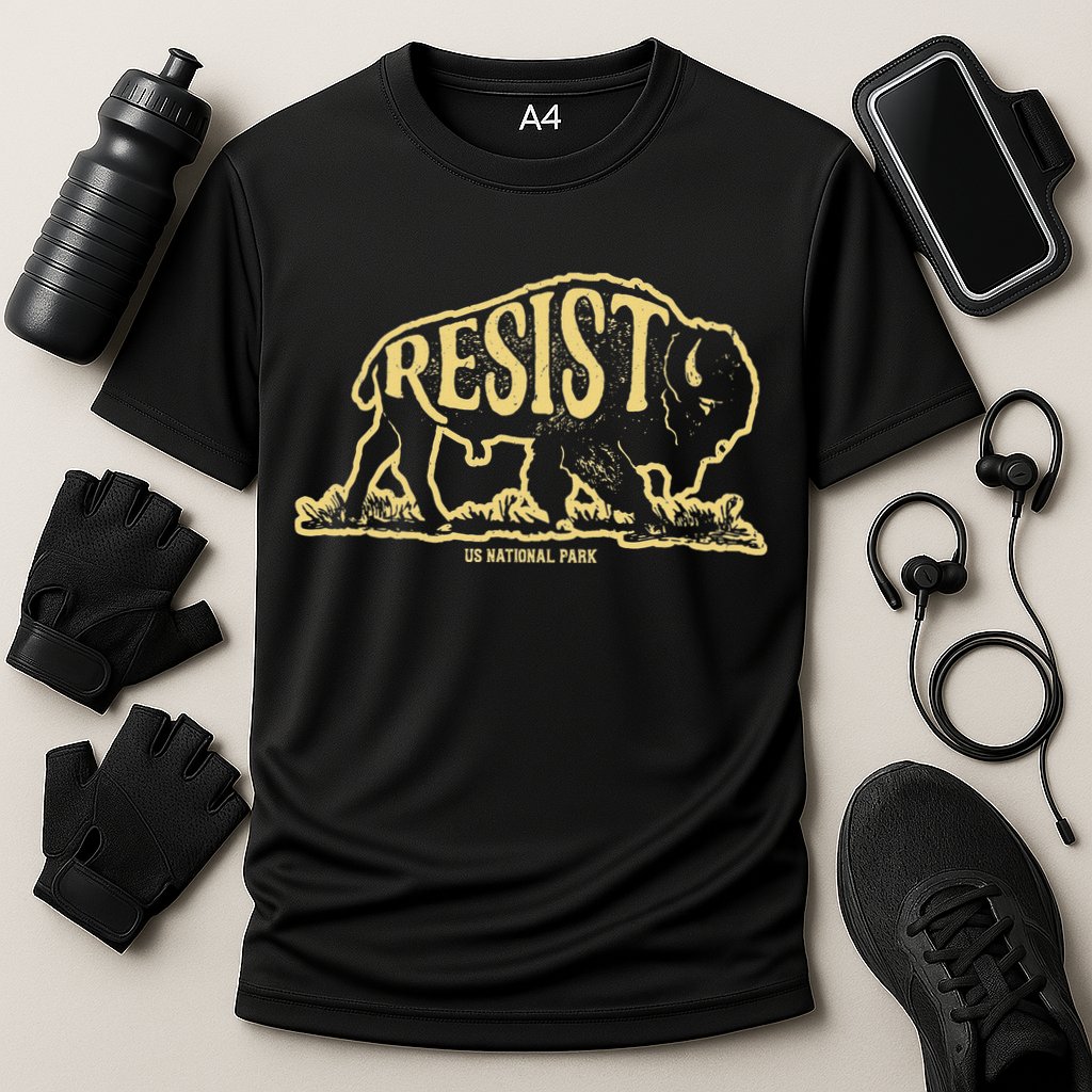 Alt Us National Park Resist Service T Bison Vintage Cooling Performance Crew T-Shirt