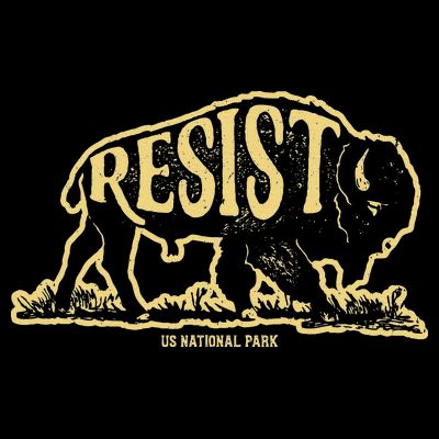 Alt Us National Park Resist Service T Bison Vintage T-Shirt