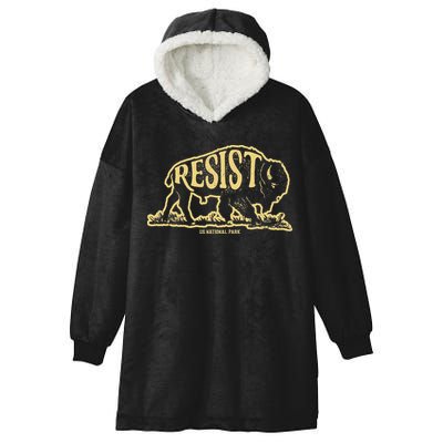 Alt Us National Park Resist Service T Bison Vintage Hooded Wearable Blanket