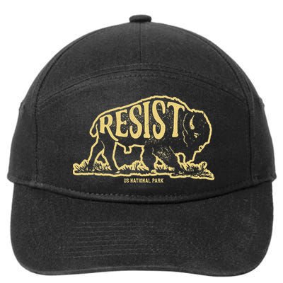 Alt Us National Park Resist Service T Bison Vintage 7-Panel Snapback Hat