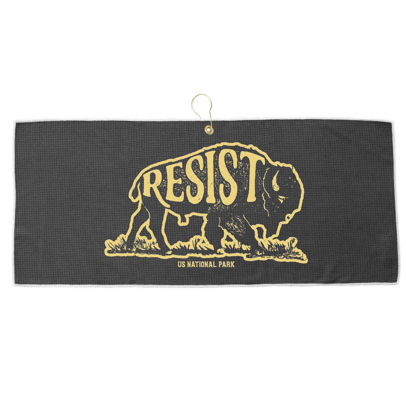 Alt Us National Park Resist Service T Bison Vintage Large Microfiber Waffle Golf Towel