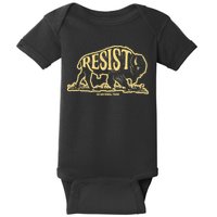 Alt Us National Park Resist Service T Bison Vintage Baby Bodysuit