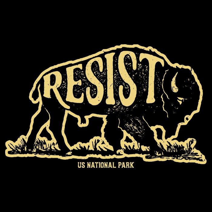Alt Us National Park Resist Service T Bison Vintage Baby Bodysuit