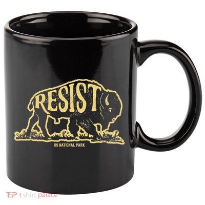 Alt Us National Park Resist Service Bison Vintage 11oz C Handle Ceramic Mug