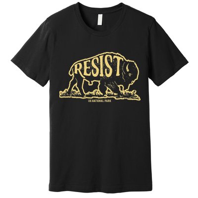 Alt Us National Park Resist Service Bison Vintage Premium T-Shirt
