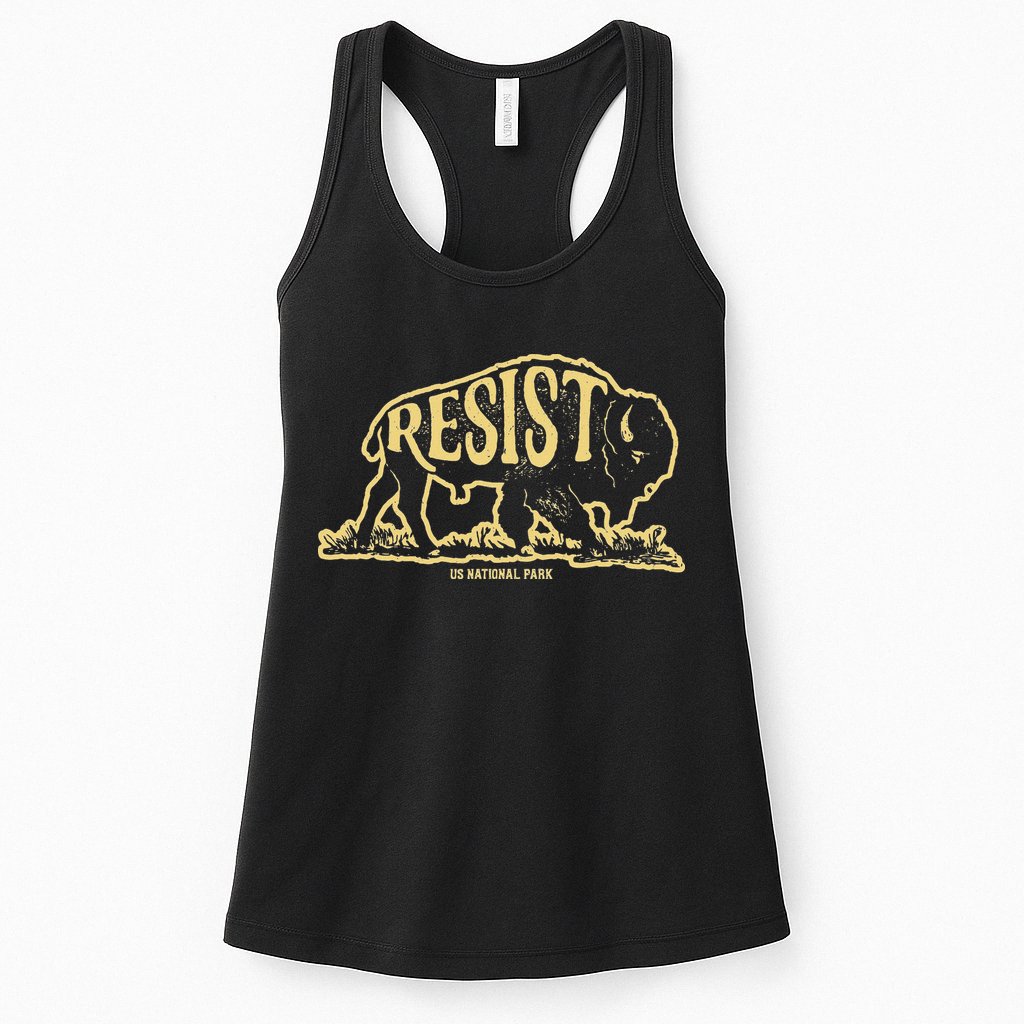 Alt Us National Park Resist Service Bison Vintage Womens Tank Top