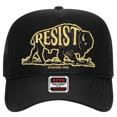 Alt Us National Park Resist Service Bison Vintage Trucker Hat